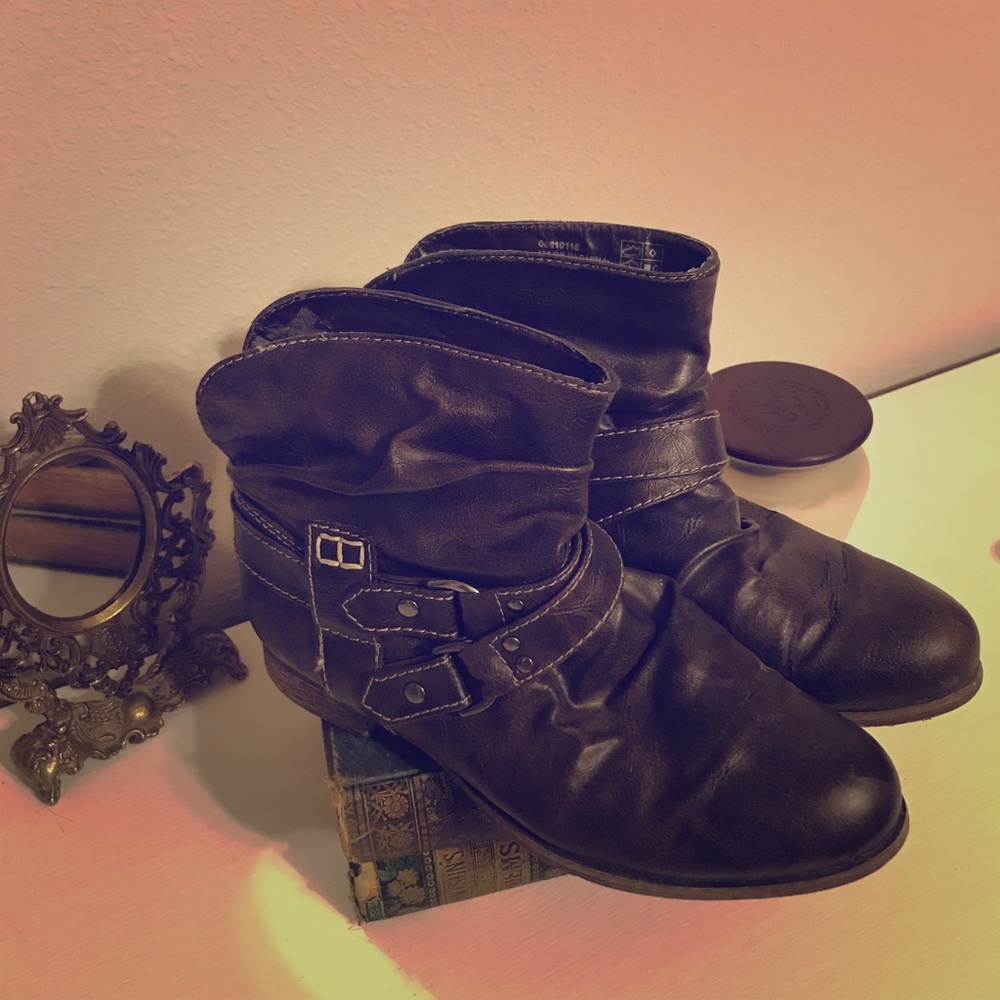 Brown booties